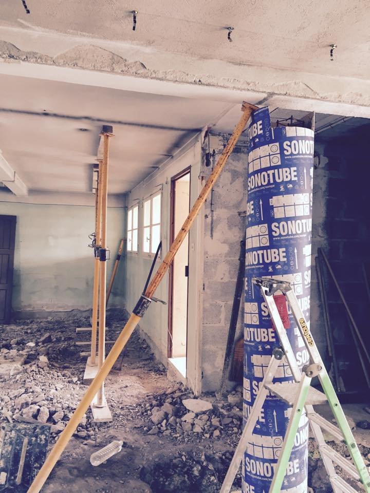 Rénovation intérieure avec création de poteau en béton à La Garde – DPconstruction83